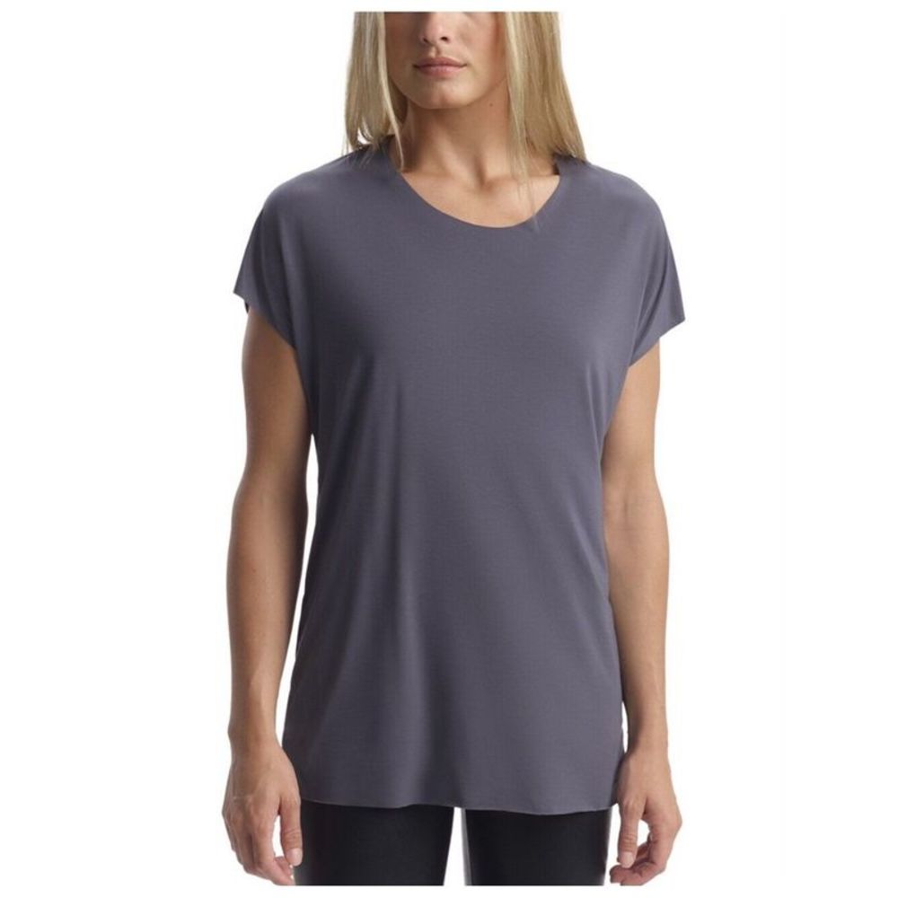 COMMANDO Womens Gray Stretch Short Sleeve Crew Neck T-Shirt S